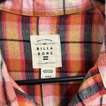 Billabong  Plaid Button-Down Shirt - Pink and Red Photo 1