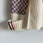 Thom Browne Crab Toy Icon Tweed V Neck Pullover White Photo 6