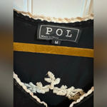 POL Acid Wash Floral Embroidered Dress in Vintage Black Photo 3