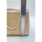 Kate Spade Beige/White Leila Straw Medium Triple Compartment Satchel - Size M Photo 8