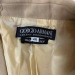 Giorgio Armani Vintage Wool Blazer Tan Beige Size 46 Office Business 80s Italy Photo 2