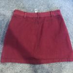 Burgundy Denim skirt White Size L Photo 1