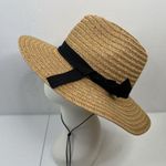 Torrid  Natural Straw Panama Hat Wide Brim Ribbon Detail Summer Travel Vacation Photo 3