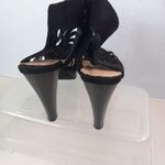 Top Moda  11 Caged Strap Inside Zip Platform Heels Shoes in Black Photo 3