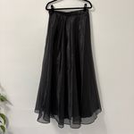 JS Collections JS Collection Black Chiffon Formal Maxi Skirt Sz 12 Witchy Wicked Photo 2