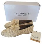 NEW Moroccan Raffia MIAMI LOAFERS SHOES Women's 40, 9 Natural Slip On Moccasin Tan Photo 4