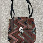 Bohemian Red and Brown Zigzag Shoulder Bag Photo 0