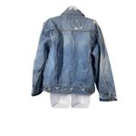 Pistola  Women's Blue Button Up Jean‎ Jacket Distressed Front Pockets Size Small Photo 4