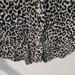 Something Navy  Leopard Button Down Blouse Photo 4