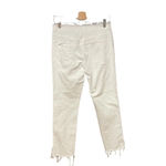 3x1 W4 Shelter Slim Jeans Raw Edge Split Hem Button Fly White Denim Size 29 Photo 6