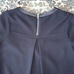 Madewell  black shift tee dress leather trim Photo 5