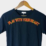Sandro  Paris Black Graphic T Shirt Play With Your Heart Medium Photo 2