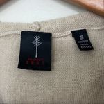 PROJECT 1951 Linen Blend Hooded Drawstring Sleeveless Cardi Small S RESORT Tan Photo 2