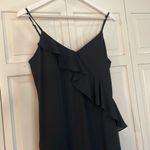 Scoop NWT black ruffled front cami midi dress small Color Photo 3