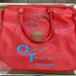 Vintage NOS Red PVC Travel Bag Olson Travel Chicago IL with Original Box Photo 0