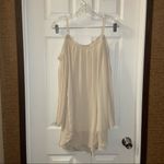 Double Zero  Tan/Cream Cold Shoulder Long Sleeve Dress M Photo 9