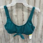 New Salt & Cove Dark Green Ribbed Knot Tie Bikini Top Juniors Size Medium Photo 0