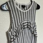 Who What Wear  Black and White Ruffled Tank Top Size Small Photo 3