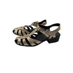 Lucky Brand 11 Womens Metallic Gold Strappy Sandals With Block Heels & Buckle Photo 6