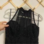 Laurence Kazar  Vintage Black Silk Fully Beaded Maxi Dress size Small Photo 1