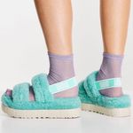 UGG platform sheepskin double strap sandals women Size 11 “Oh Fluffita” Photo 2