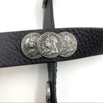 Tosca Blu Black Leather Belt Silver Coins Witchcore 30 Waist Photo 2