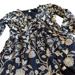 Soft Surroundings  Tilda Midi Dress Navy White Embroidered Boho Size Medium Women Photo 8