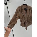 Vintage 80s Byrnes & Baker Belted suede Jacket Size Medium western NFR beige Photo 4