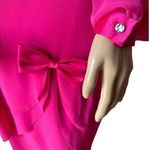 Vintage Ursula of Switzerland made USA Hot pink chiffon cocktail dress size 16 Photo 2