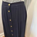 VTG 70s/80s JH Collectible Women’s Sz:12 Navy Blue Maxi Long Wool Pleated Skirt. Photo 14