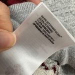 Sandro  Paris Grey Red Lace Crew Neck Sweatshirt Womens S Preppy Casual Pullover Photo 6