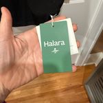 Halara  Black Women's V-neck Blouse Tunic Top Flowy Cap Sleeve NWT Size Large Photo 2