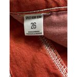 BDG  Adalyn High Waisted Cowboy Jean Split Hem Women's Size 26 Red Denim Bohemian Photo 5