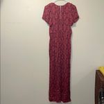 Anthropologie Womens Somerset Jumpsuit Puff Sleeve Wide Leg Red/Pink Photo 7