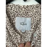 Rails Angelina Sand Cheetah Mini Dress Short Sleeve Smocked Waist Linen Blend S Photo 2