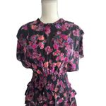 IRO Black Floral Drop Waist Dress Size 38/ US 6 Photo 1