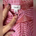 Leroli “Zoe” Pant In Sunset Wide Leg Loose Fit Ankle Length Women’s Size Medium Pink Photo 8