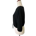 HYFVE black cropped top with a drawstring hem and balloon sleeves Photo 7