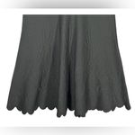 Antonio Melani Black Scallop Hem Fit & Flare Knit Dress Sz L Floral Texture Photo 9