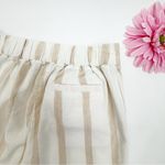 Faherty  Malibu Linen Pull On Pants Vallerta Stripe Tan White Coastal Beach Photo 9