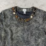 Chico's  Embellished‎ Jacket Beaded Neckline 3/4 Sleeve Party Occasion Size 3 Photo 7