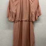 Gentle Fawn  Ruffle Sleeve Peasant Mini Dress S in Clay Photo 4