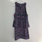 Joie  Everla Floral Dress Black Blue Purple Floral Snakeskin Sleeveless Mini S Photo 7