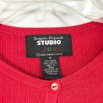 Studio Joy Medium‎ Sweater Red Snowman Holiday Ugly Christmas Cardigan 699 Photo 2