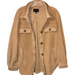 Love Tree  tan fleece oversized shacket size Medium #741 Photo 0