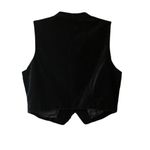 Vtg. Snowman Vest by Telluride Clothing Co..100 % cotton , Velvet feel. sz.L Black Size L Photo 2