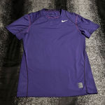 Nike Womens medium  Pro Dri Fit Fitted Royal Purple Short Sleeve Shirt Photo 0