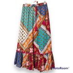 RD + KoKo Bohemian skirt medium with elastic & drawstring waist pom pom tassel Orange Photo 11