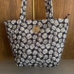 Nanette Lepore NANETTE LAPORE Large Blue Quilted Daisy Print Tote Bag Errands School Work Photo 1