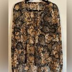 Free People  Out For the Night Top Black/Tan Size S Photo 3